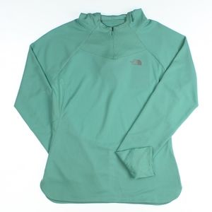 The North Face Women Green Mesh Long Sleeve Hoodie